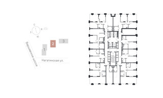 Планировка двухкомнатной(квартира) площадью 80.24 квадратных метров в “ЖК 1-й Нагатинский (Первый Нагатинский)”