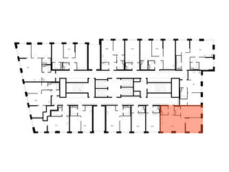 Планировка двухкомнатной(квартира) площадью 59.3 квадратных метров в ЖК “ЖК 2-й Иртышский”