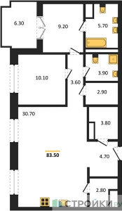 Планировка квартиры, ID 414996