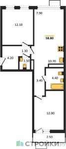 Планировка квартиры, ID 400029