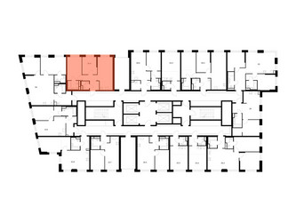Планировка двухкомнатной(квартира) площадью 51.4 квадратных метров в ЖК “ЖК 2-й Иртышский”