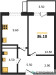 Планировка однокомнатной(квартира) площадью 36.1 квадратных метров в “Павлово 3”