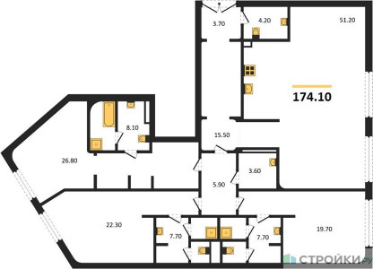 Планировка квартиры, ID 524235