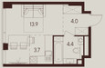 Планировка квартиры Студия (Квартиры)26