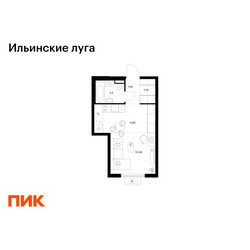 Планировка студии(квартира) площадью 28.05 квадратных метров в ЖК “ЖК Ильинские луга”