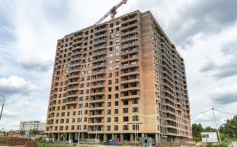 Вид корпуса без окон  ЖК Зеленые аллеи