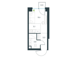 Планировка студии(квартира) площадью 19.1 квадратных метров в “ЖК Левел Звенигородская”