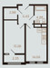 Планировка однокомнатной(квартира) площадью 42 квадратных метров в “ЖК Миниполис Рафинад”