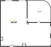 Планировка двухкомнатной(квартира) площадью 160.9 квадратных метров в “ЖК Magnum”