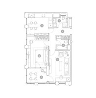 Планировка двухкомнатной(квартира) площадью 68.4 квадратных метров в “ЖК ВЭРИ на Миклухо-Маклая”