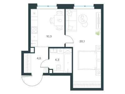 Планировка квартиры, ID 534855