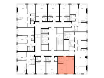 Планировка однокомнатной(квартира) площадью 34.7 квадратных метров в ЖК “ЖК 2-й Иртышский”