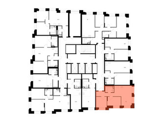 Планировка двухкомнатной(квартира) площадью 50.6 квадратных метров в ЖК “ЖК Онежский вал”