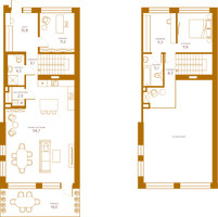 Планировка трехкомнатной(квартира) площадью 95.3 квадратных метров в “ЖК Champine (Шампайн)”