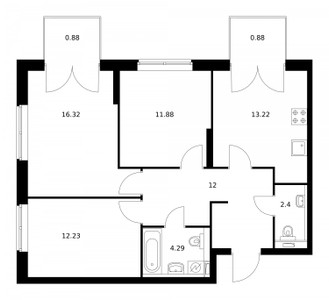 Планировка квартиры, ID 58866
