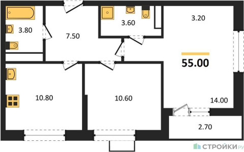 Планировка квартиры, ID 291630