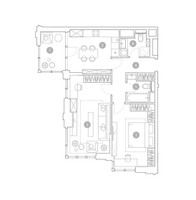 Планировка двухкомнатной(квартира) площадью 72.2 квадратных метров в “ЖК ВЭРИ на Миклухо-Маклая”