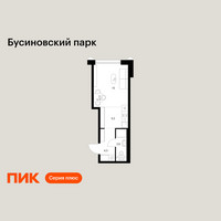 Планировка студии(квартира) площадью 25.1 квадратных метров в “ЖК Бусиновский парк”