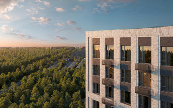 Верхние этажи ЖК “Smart Garden”