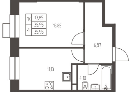 Планировка квартиры, ID 555161