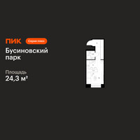 Планировка студии(квартира) площадью 24.3 квадратных метров в “ЖК Бусиновский парк”