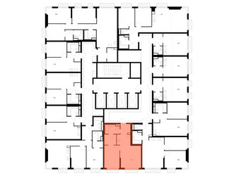 Планировка однокомнатной(квартира) площадью 43 квадратных метров в ЖК “ЖК 2-й Иртышский”