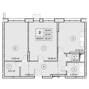 Планировка квартиры, ID 317970