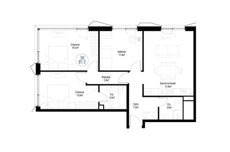 Планировка квартиры, ID 398906