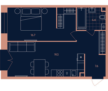 Планировка квартиры, ID 280847