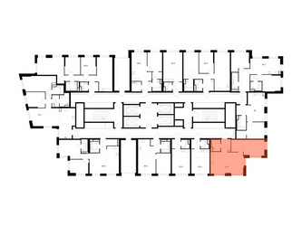 Планировка однокомнатной(квартира) площадью 47.9 квадратных метров в ЖК “ЖК 2-й Иртышский”