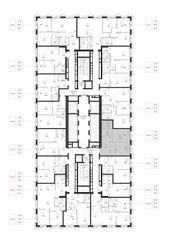 Планировка однокомнатной(квартира) площадью 45 квадратных метров в ЖК “ЖК SET (Сет)”