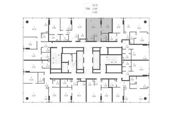 Планировка однокомнатной(квартира) площадью 41.8 квадратных метров в ЖК “ЖК Слава”