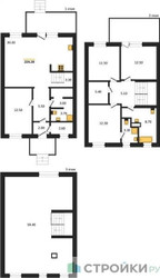 Планировка 4+ комнатной(квартира) площадью 224.2 квадратных метров в ЖК “ЖК Мечта”