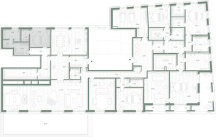 Планировка 4+ комнатной(квартира) площадью 767.13 квадратных метров в “Фамильный дом Люче”
