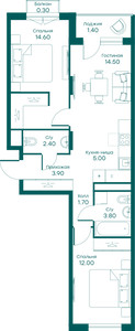 Планировка квартиры, ID 511672