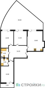 Планировка квартиры, ID 489221