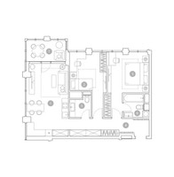 Планировка трехкомнатной(квартира) площадью 76.8 квадратных метров в “ЖК ВЭРИ на Миклухо-Маклая”
