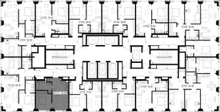 Планировка однокомнатной(квартира) площадью 35.5 квадратных метров в “ЖК SET (Сет)”