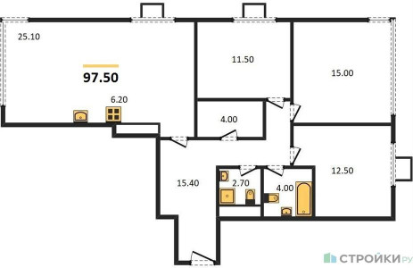 Планировка квартиры, ID 312253