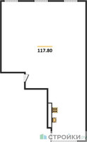 Планировка трехкомнатной(квартира) площадью 117.8 квадратных метров в “ЖК Лайм”