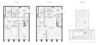Планировка трехкомнатной(квартира) площадью 271 квадратных метров в “Клубный квартал "Фрунзенская набережная"”