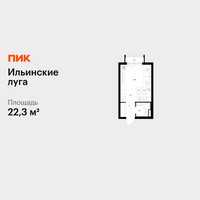 Планировка студии(квартира) площадью 22.3 квадратных метров в “ЖК Ильинские луга”