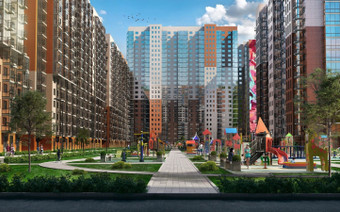 двор ЖК Позитив