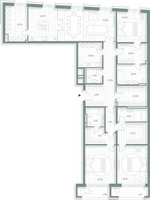 Планировка трехкомнатной(квартира) площадью 224.75 квадратных метров в “Фамильный дом Люче”