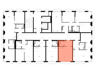 Планировка студии(квартира) площадью 26 квадратных метров в ЖК “ЖК 2-й Иртышский”