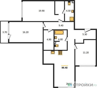 Планировка квартиры, ID 129971