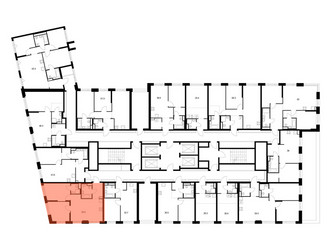 Планировка двухкомнатной(квартира) площадью 53.2 квадратных метров в ЖК “ЖК 2-й Иртышский”