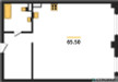 Планировка однокомнатной(квартира) площадью 65.5 квадратных метров в “ЖК Альтаир”