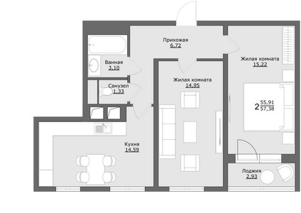 Планировка квартиры, ID 511197