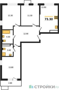 Планировка квартиры, ID 268704